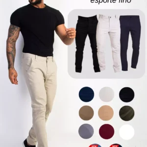 Kit 3 Calças Sarja Masculinas Esporte Fino 02